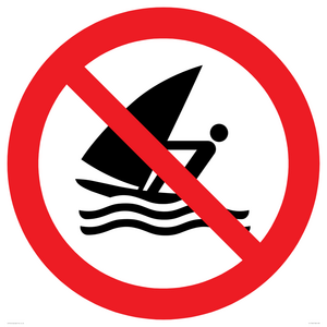 Prohibition: No windsurfing